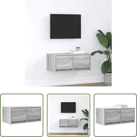 TV-Schrank Holz - TV-Schrank Grau Sonoma 60x31x25,5 cm Holzwerkstoff (1/5)