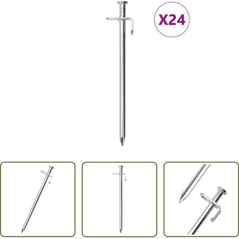 Camping - Zeltheringe 24 Stk. 19,5 cm 8 mm Verzinkter Stahl (1/5)