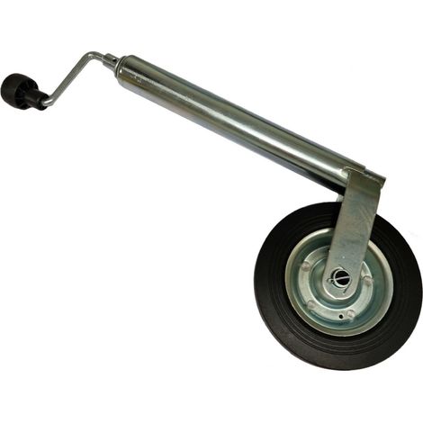 Heavy Duty Caravan Jockey Wheel 48MM (Trailer Metal Rim Wind Up Handle)