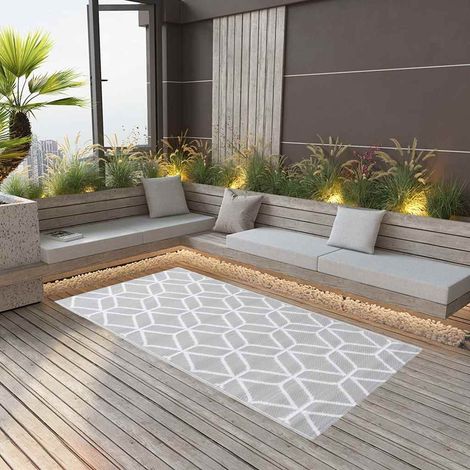 Outdoor-Teppich ARAKIL Grau 190x290 cm PP