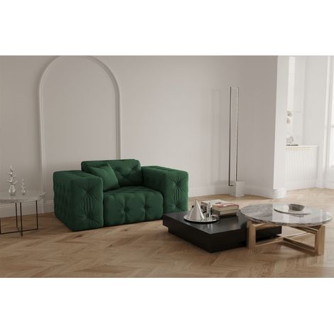 Sessel Designersessel CHANTAL in Stoff Opera Velvet Grün (1/5)