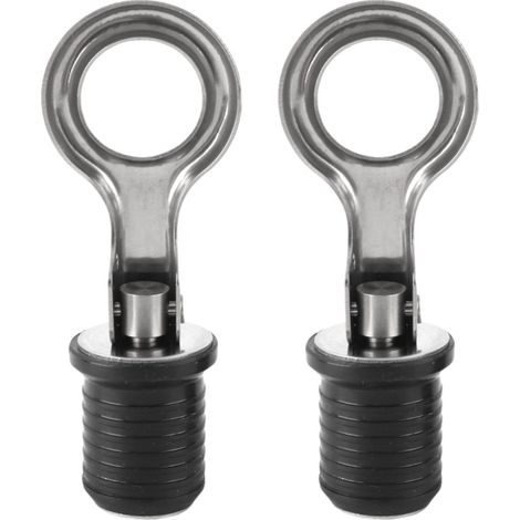 Tappo di scarico per barche da 2,5 cm (1 pollice) con maniglia a pressione, guarnizione in gomma a tenuta stagna e acciaio inossidabile, per vasche del vivo di barche o yacht. (1/5)