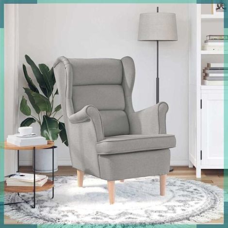 4016905 Fauteuil gris nuage 74x84x100 cm tissu (1/5)