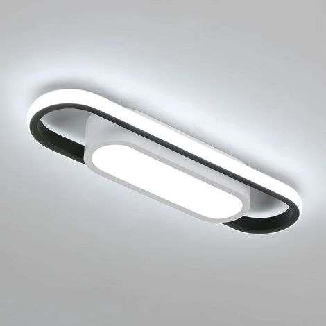 Plafonnier LED rectangulaire 24W, plafonnier LED lumière blanche 6000K, plafonnier acrylique pour chambre à coucher, couloir balcon (1/5)