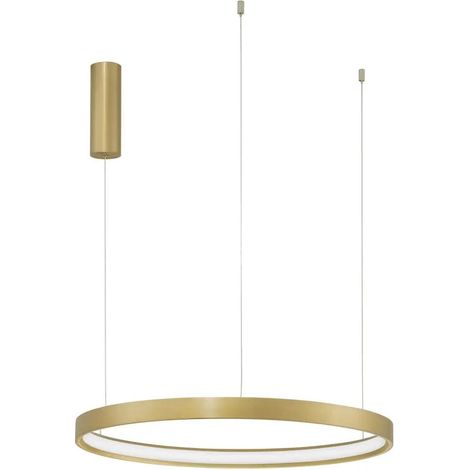 [GEBRAUCHT] B-Ware Nova Luce Pendelleuchte Hängeleuchte Perrine Led Gold Warmweiß Dimmbar 150x60 Cm