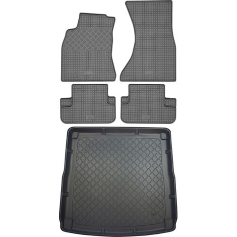 Audi A4 B8 Avant / Allroad Kombi (5 puertas) de 04.2008 a 10.2015 SET - Alfombrillas de goma para coche + alfombrilla para maletero