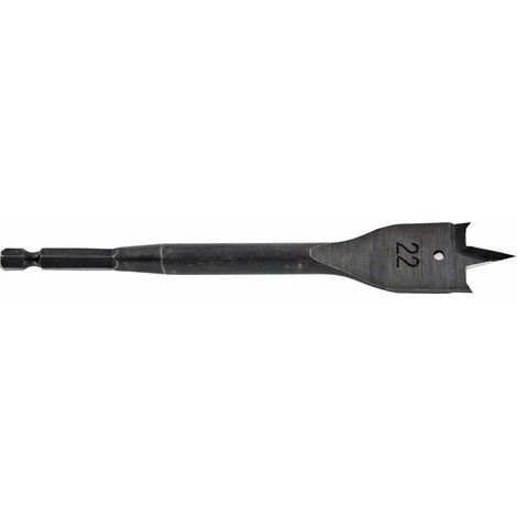 Tivoly • 1 flacher Holzbohrer Ø 23 mm, verstärkter Körper, doppelter Spanbrecher, Sechskantschaft 6,35 mm (1/2)