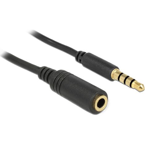 DeLOCK Kabel Klinke 4 Pin Verlängerung 3,5 mm Stecker (84667)