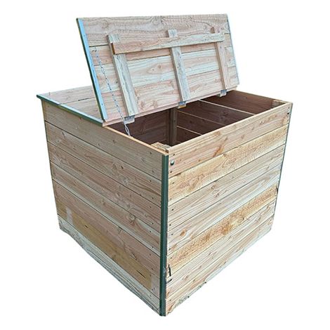 Matisère – Composteur en bois 800 litres – Dimensions 1020 x 980 x 870 mm – Aération naturelle entre lattes – C090023