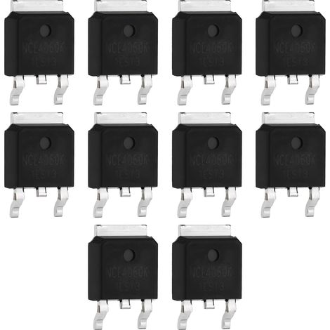 Pack of 10 NCE4060K MOSFET TO-252 N-Kanal 3-pin 40V 60A 65W transistors for motor power management (1/5)