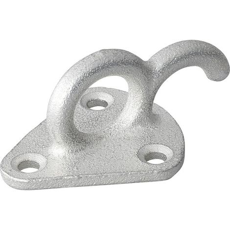 Crochet métallique pour corde avec œillet 70x45mm