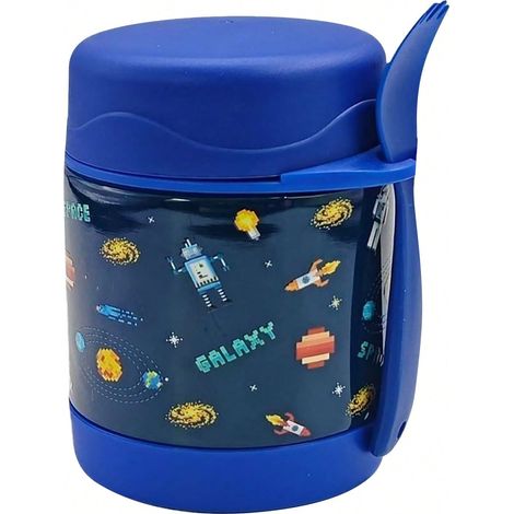 Pot Alimentaire Isotherme Sous Vide en Acier Inoxydable (300ml / 10 oz), Boîte à Lunch à Large Ouverture avec Cuillère, Conserve le Chaud 10h et le Froid 16h, pour Bureau et Voyage (1/4)