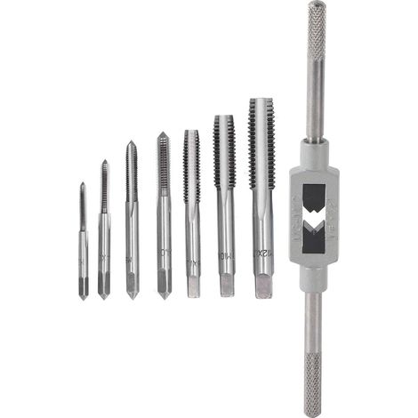 Tap Wrench Set Metric Machine Hand Screw Thread Plug with Adjustable Reamer M3M12 Hardware