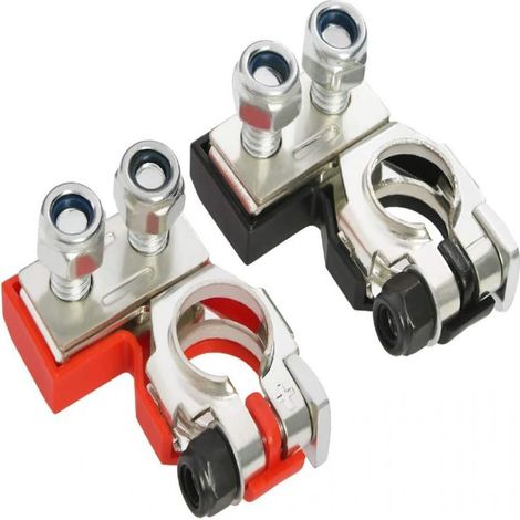 1 paire de connecteurs de bornes de batterie pour voiture, fourgonnette, caravane et camping-car (1/5)