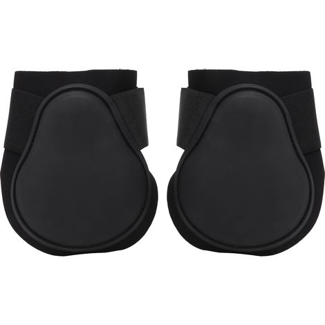 1 paire de bottes de soutien pour chevaux, coque en néoprène PU, jambe arrière pour sports à grande vitesse, noir L (1/5)