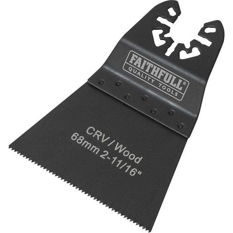 Faithfull Multi-Function Tool CrV Flush Cut Wood Blade Side Set – 68mm, Pack of 5