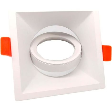 Anneau Halogène Carré Blanc Orientable, Encastrable Profond - F-line
