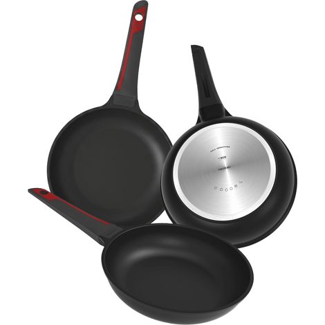 Cecotec Juego Sartenes de 20, 24 y 28 cm Antiadherentes Colección Gourmet+