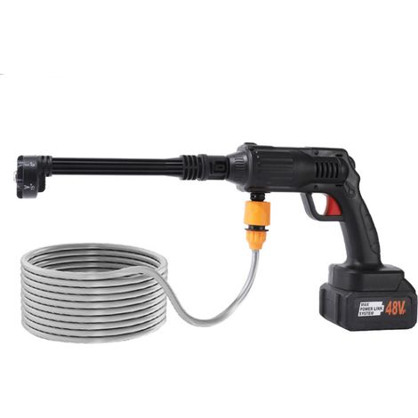 Pistolet de lavage de voiture haute pression sans fil 48V, avec tuyau et accessoires, adapté au nettoyage extérieur haute pression. (1/5)