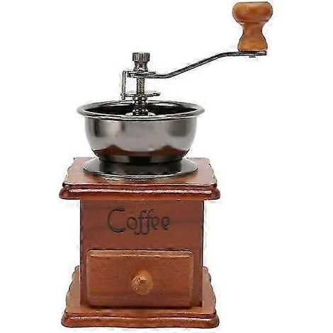 Moulin à café manuel, en acier inoxydable et en bois, pour expresso, cafetière à piston et café filtre, pour une utilisation à la maison et en voyage.-AquaForge (1/5)