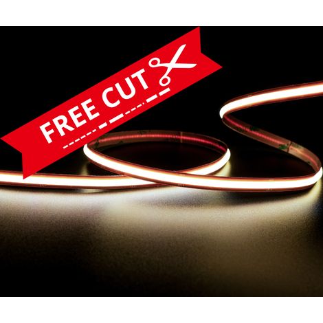 UQS-COB-13W-NW-12V-25m-FC: FREECUT-LED-Streifen, COB-LED, 13 W, 528 Chips/m, CRI 90, 12 V, weiß, 4000 K, IP20, 25 m
