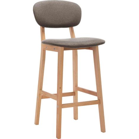 Maison Exclusive - Barhocker 2 Stk. Taupe Stoff