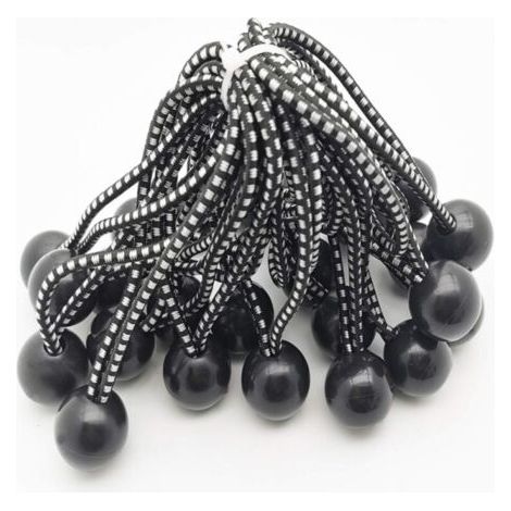 25pcs Tendeur Elastique Caoutchouc Professionnel Avec Boule (Noir 250 Mm) Pour Tentes, Bâches, Affiches. Tendeur Bâche, Sangle Élastique, Support De Bâche, Caoutchouc De Bâche, Tendeur Caoutchou (1/3)