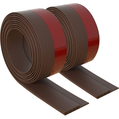 Confezione da 2 guarnizioni inferiori per porte, 100 x 5 cm, guarnizione adesiva inferiore per porte, striscia isolante termica e acustica flessibile in silicone, antipolvere e antirumore, blocca l'ar (1/5)