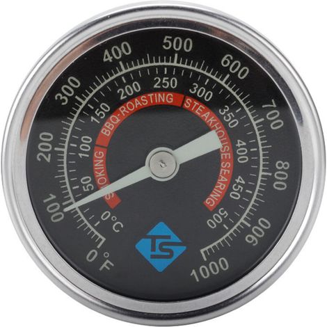 Thermomètre de four, 0-1000 ℉ thermomètre de gril de barbecue en acier inoxydable domestique jauge de température de cuisson, IP55 étanche et haute précision (1/5)