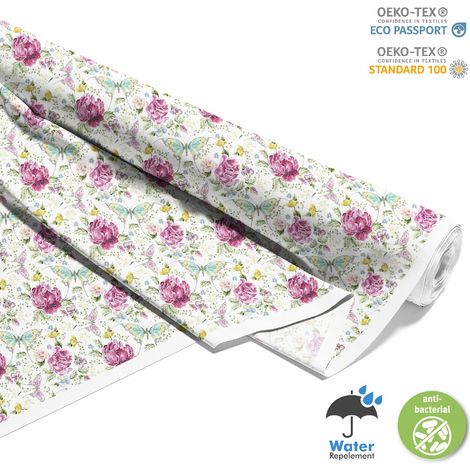 TESSUTI DECORATIVI PER ESTERNI OXFORD - Motivo farfalle e fiori (1/5)