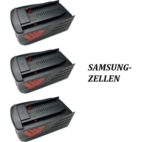 3x Trade-Shop Li-Ion Akku, 36V / 4000mAh für Hilti TE300, TE6, TE7, TE60, TE6-A Li, VC 20-UL-Y, VC 20-UM-Y, VC 40-UL-Y, VC 40-UM-Y / SAMSUNG-Zellen (1/5)