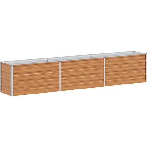 Letto rialzato da giardino Marrone Chiaro 240 x 40 x 45 cm vidaXL