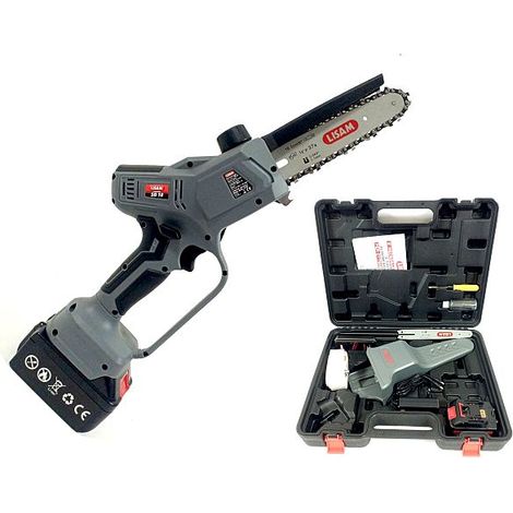 Elagueuse avec 2 batteries 21V 4Ah Lisam SG18 avec deuxi&egraveme barre de 20cm - 1 Lt