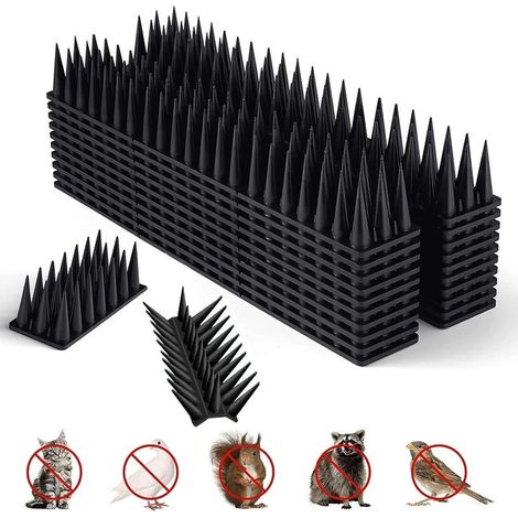 Piques anti-oiseaux en plastique – Répulsif pour pigeons, corbeaux et moineaux – Résistant aux intempéries – Installation facile (1/5)
