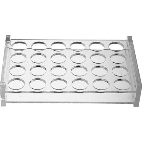 Reagenzglasgestell, Zentrifugenröhrchengestell, Probenröhrchengestell, 24-facher Röhrchenhalter – 14,00 x 8,70 x 2,80 cm (1/4)