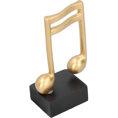 17,3 cm große Musiknotenfigur, Miniaturreplik eines Musikinstruments aus Kunstharz auf einem Ständer