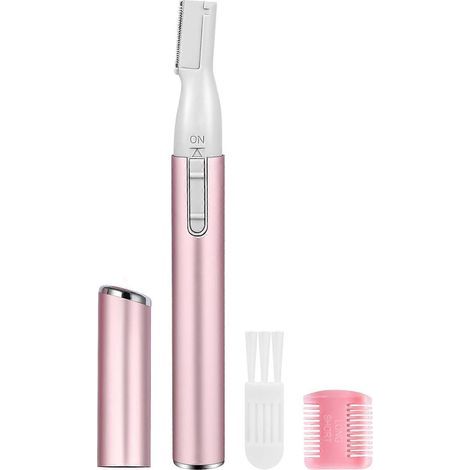 NUOLUX Tragbarer elektrischer Augenbrauentrimmer (Achseln, Beine, Körper, Gesicht, Haare) (Zubehör in zufälliger Farbe) – 13,00 x 13,00 x 2,00 cm – Rosa (1/3)