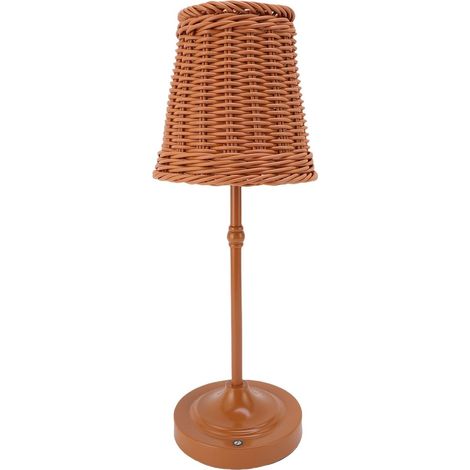 Hidyliu Lampe de Table en Rotin, Rechargeable, sans Fil, Activée (1/5)