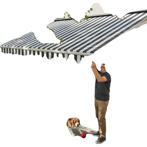 Auvents, Polyester Imperméable UV, 3m x 2,5m, Adapté pour Terrasses de Jardin, Installation Facile, Résistant aux Intempéries (1/5)