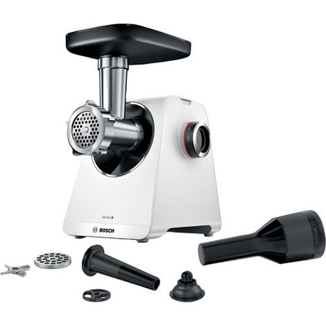 Fleischwolf Edelstahl 2100W Leistung 500W Kapazität 3,5kg/min 2 Siebe 2 Scheiben Wurst-Set Kebe - BSH - Bosch PEM