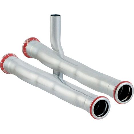 Geberit Mapress C-Stahl Set Anschluss-T-Stück für Rücklauf, Außendurchmesser 18mm (1/5)