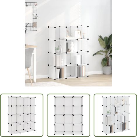 Würfelregal - Regalsystem mit 12 Würfeln Transparent PP (1/5)
