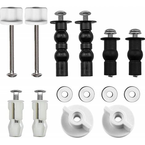 BEBUSINGOTO Toilettensitz-Scharnierbefestigungen, 5 Paar ausziehbare Gummi-Schraubscharniere für Toilettendeckel (1/5)