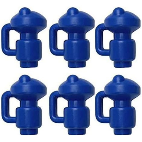 Embouts de protection pour trampolines, lot de 6, embouts pour poteaux de filet de trampoline, Ø 3,2 mm, embouts extra stables et résistants aux intempéries, embouts de saut, embouts pour pot (1/5)