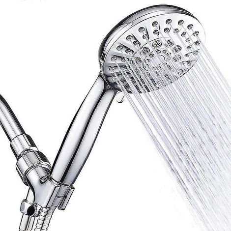 Pommeau de douche à main haute pression avec flexible - Jet puissant même en cas de faible pression d'eau dans la canalisation - Faible (1/5)