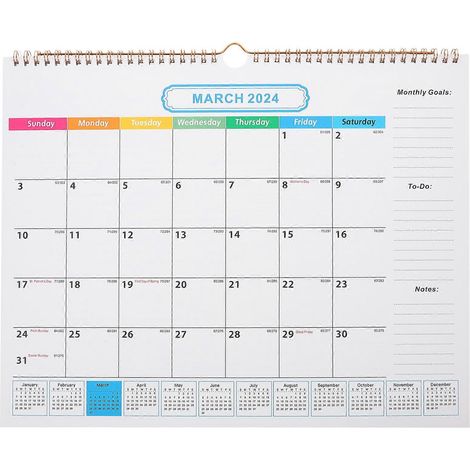 Calendrier mural pour l'organisation, calendrier de compte à rebours, calendrier suspendu, calendrier mensuel-38.1X30.5CM
