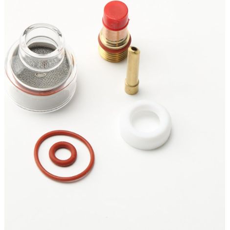 Kit de buse en Verre pour soudage TIG Pistolet de soudage TIG-17/18/26 avec mandrin à lentille à gaz coupelle en Verre Machine de soudage TIG Accessoires de soudage TIG complets (2,4 mm) (1/5)