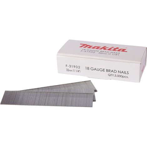 Clavadora Makita 32mm 5000 piezas galvanizado ( F-31902 ) para clavadora Makita DBN500/AF505/AF506