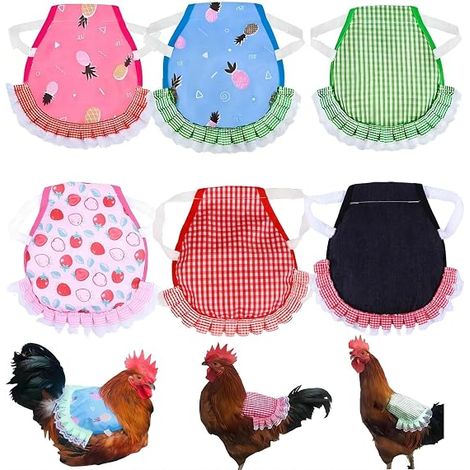 Lot de 6 protections pour poules - Tablier, gilet, vêtement de protection pour volailles (1/5)