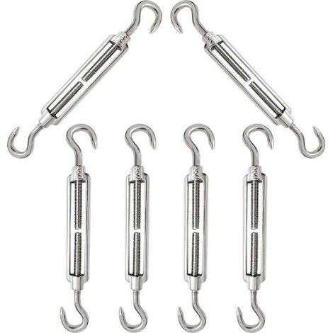 Tendeur Ridoir, De Fil Crochet Et Crochet, Cable, INOX, M6 Cable Acier Inoxydable, Vis Tendeur, Ridoir INOX (M5,6 Pièces) - M5,6PC (1/5)